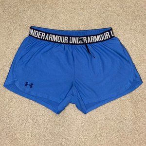 Under Armour Running Shorts- Light Blue with Navy